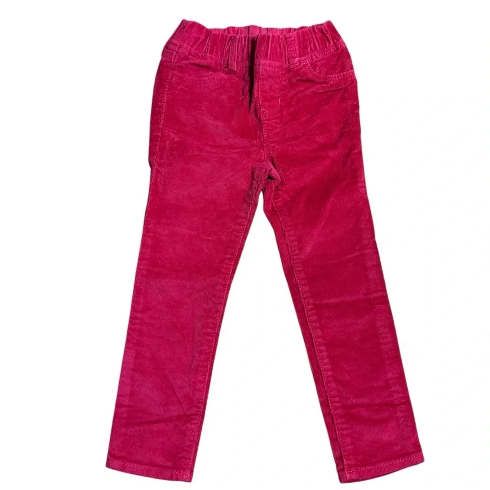 GAP Kids Girls Red Straight Stretch Corduroy Jeggings/Trousers -Size 4Y